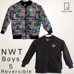 Boys (5) NWT 365 Kids Reversible Monster & Cars Jacket